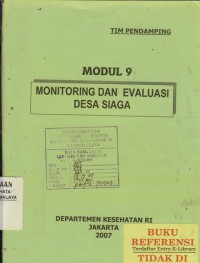 Modul 9 Monitoring dan Evaluasi Desa Siaga